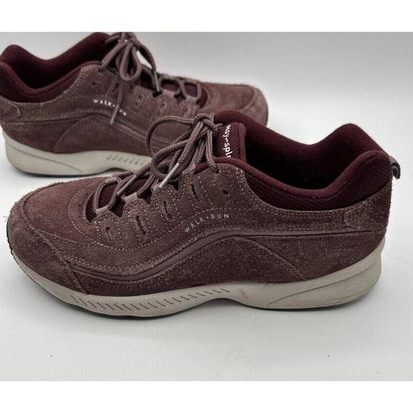 Easy Spirit Seromy Burgundy Suede Leather Walking Shoes Women 10W - Picture 3 of 8